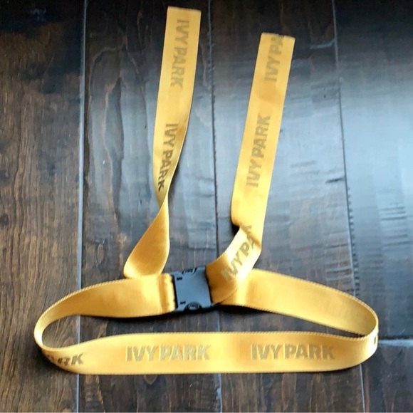 IVY PARK Beyoncé Yellow Logo Tape Buckle Belt NEW - Picture 8 of 8